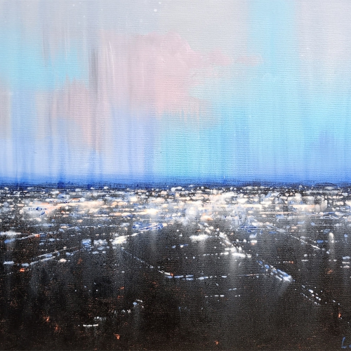 City lights, acrylic on canvas, 40/50 cm, 2022