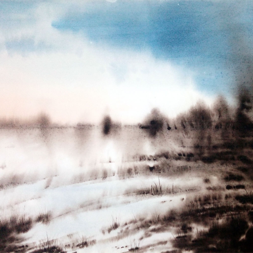 Landscape 10, watercolor on paper, 50/34 cm, 2021